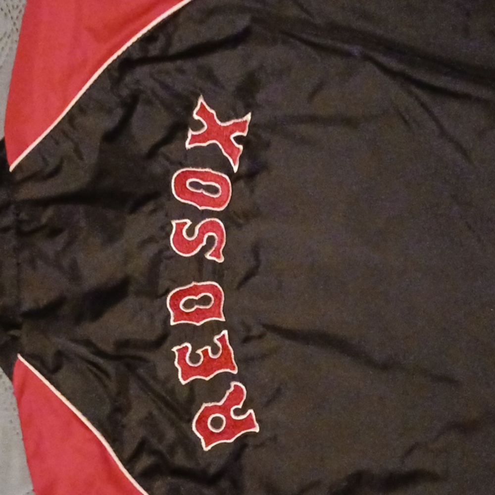 NWT nylon sweatsuit in navy and red, size 18M. Boston Red Sox logo front & back. - Picture 3 of 3